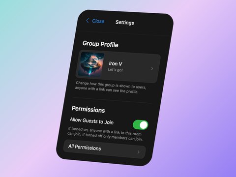 Настройки группы