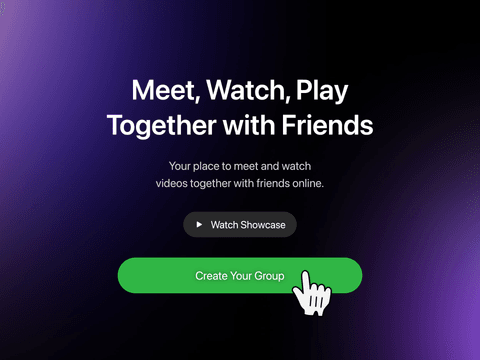 A Screenshot from the GroupTube Homepage