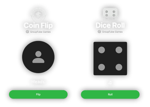 Coin Flip and Dice Roll apps