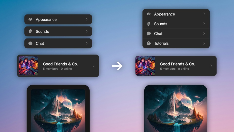 Design changes