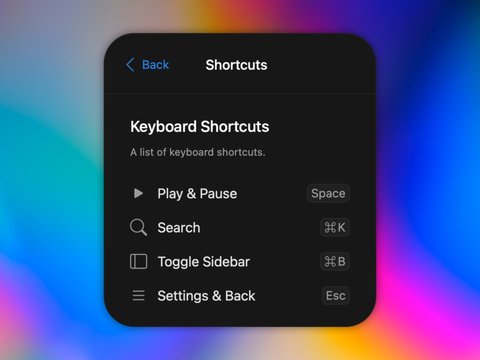 The new keyboard shortcuts overview