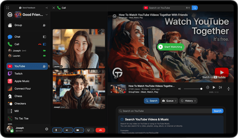 GroupTube 2.0 in Desktop Browser