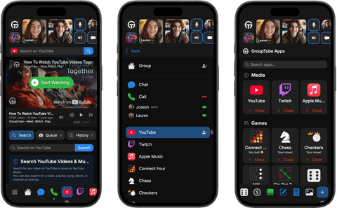 GroupTube 2.0 App on Mobile Phone