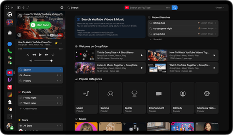 New YouTube search page
